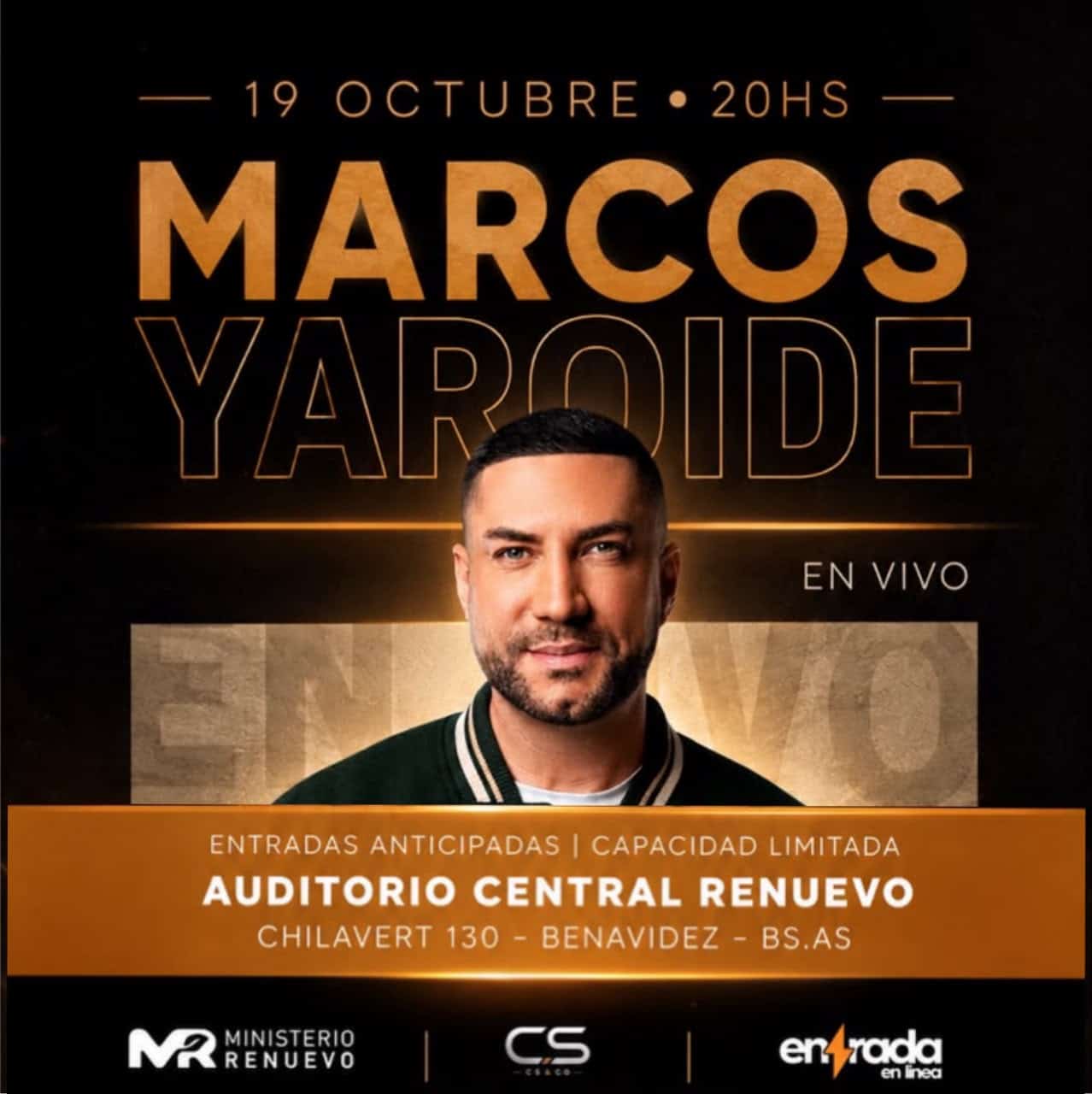 MARCOS YAROIDE | TOUR CIELOS ABIERTOS – BENAVIDEZ 19/10 1 MARCOS YAROIDE | TOUR CIELOS ABIERTOS – BENAVIDEZ 19/10